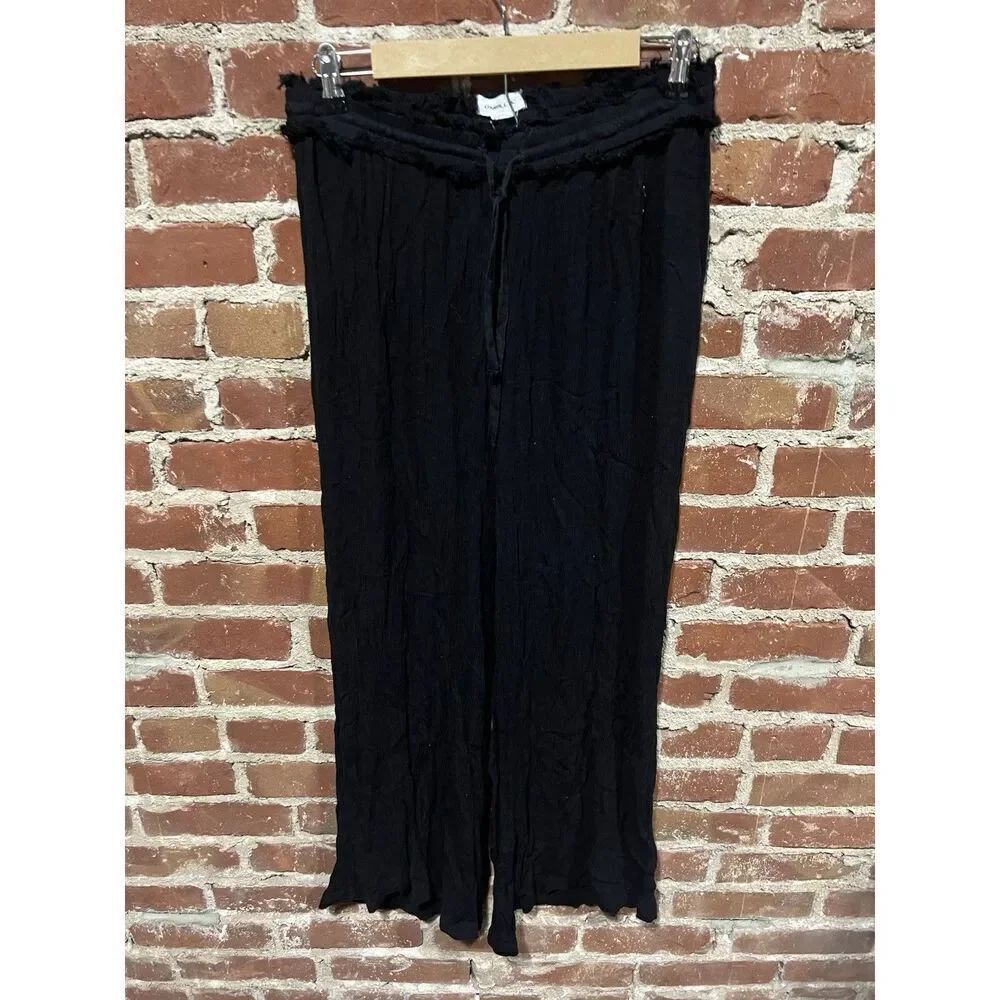 Oneill Womens Black Beach Flowy Pull On w/ Drawsting Pants Size Medium
